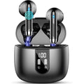 HE050A Wireless Earbuds, Bluetooth 5.3, 4 ENC Noise Canceling Mic, 40H LED Display Charging Case, IP7 Waterproof in-Ear Earbuds.