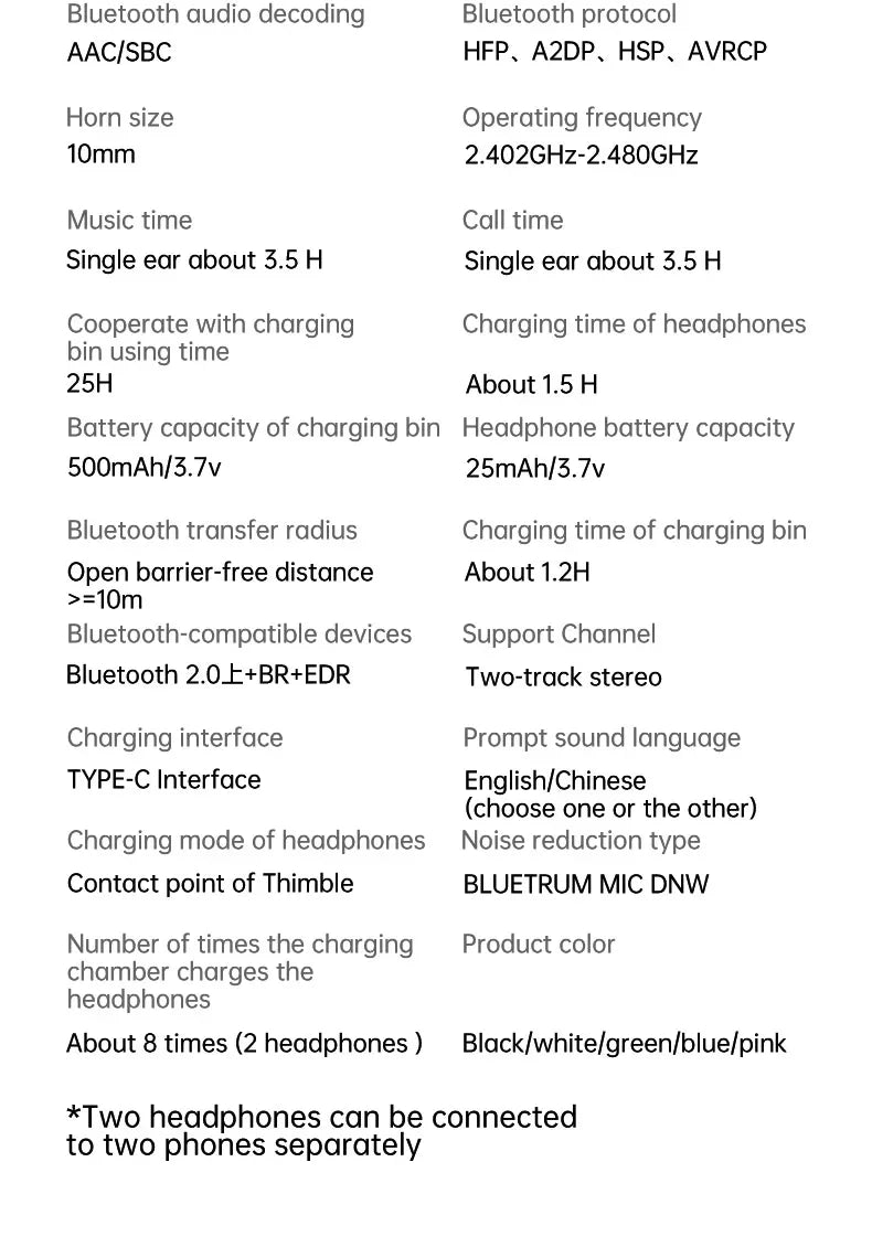 True Wireless Bluetooth Earbuds 5.4 Earphones ANC Noise Reduction Stereo Bass HD Mic Gamer Headset with LED Touch Screen Control