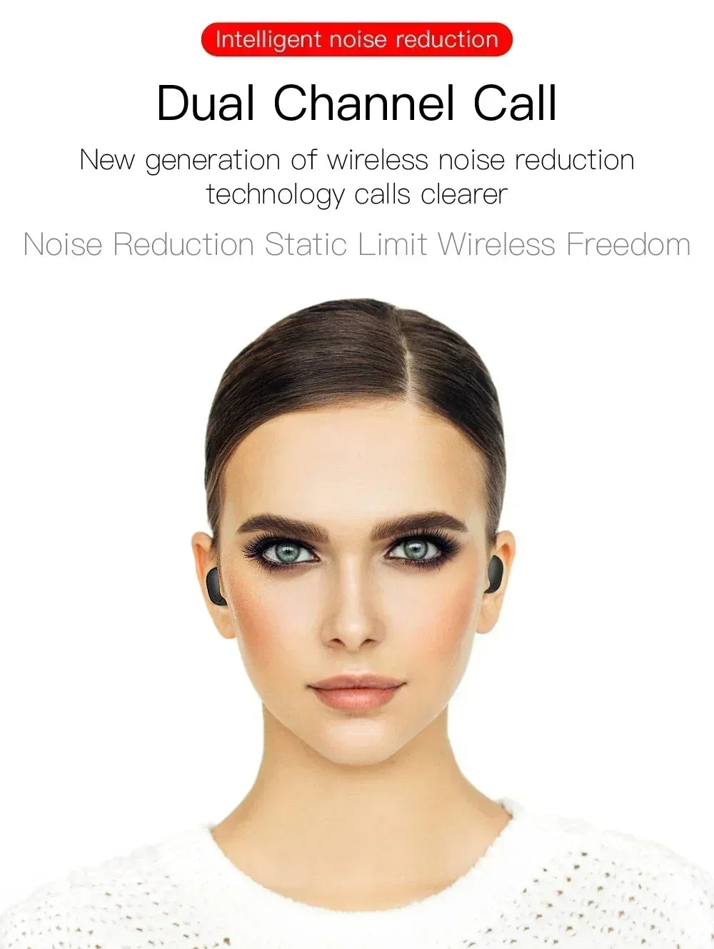 Wireless Bluetooth Earphones TWS Bluetooth Headset Wireless Earbuds Noise Cancelling Earphones with Microphone Headphones