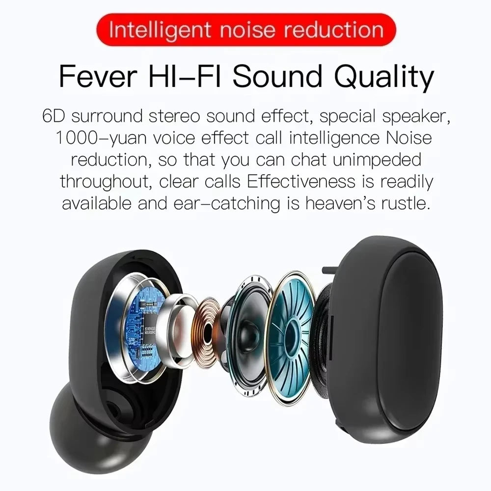 Wireless Bluetooth Earphones TWS Bluetooth Headset Wireless Earbuds Noise Cancelling Earphones with Microphone Headphones