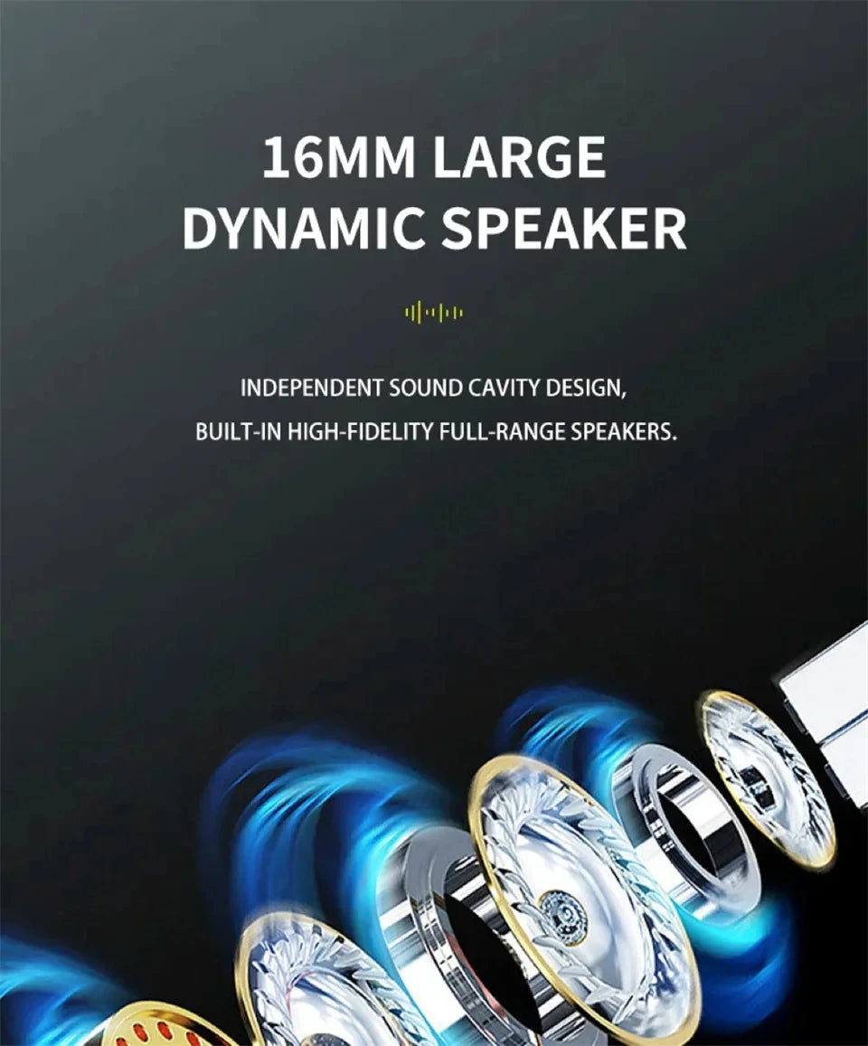 Wireless Single Ear Buds with Earhooks Bt 5.3 Earpiece Sports Headphones Over-Ear Running Workout Wrap-Around Earbuds