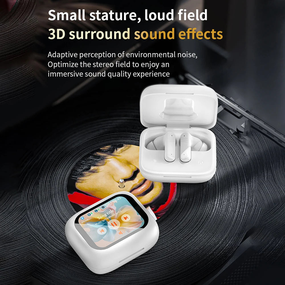 Wireless Earbuds With Touch Screen In-Ear Earphone ANC Noise Cancellation Long Battery ENC Mic Compatible For IOS Android