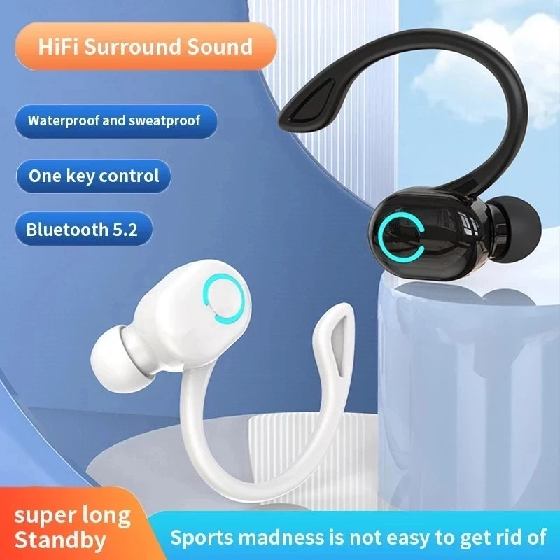 TWS Bluetooth 5.2 Earphones Wireless Headphones Mini Earphones Handsfree Waterproof Sport Music Headset Earbuds with Micphone