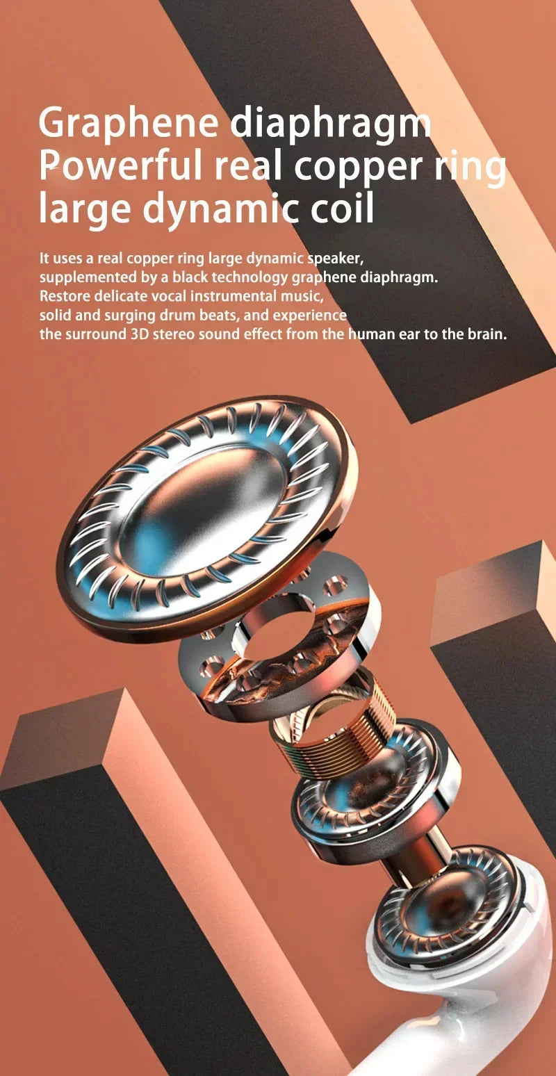 Wireless Bluetooth Earbuds TWS In Ear Earphone High Quality ENC Noise Reduction Hearing Aids Sports Gaming Music Headsets