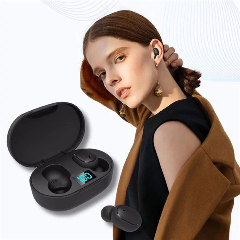 TWS E6S Wireless Earphones Bluetooth 5.0 Headphones Waterproof Earbuds LED Display HD Stereo Bass Mic For Xiaomi iPhone Huawei