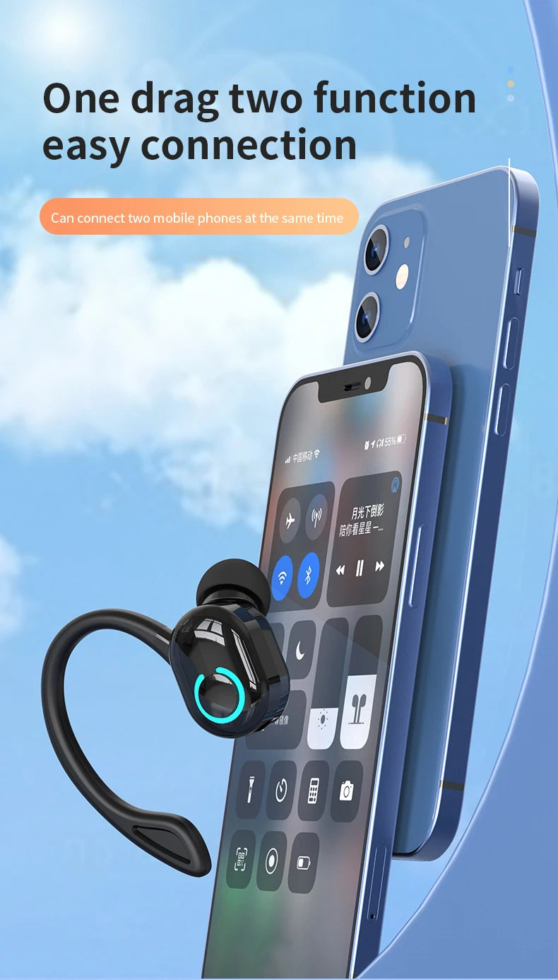 Wireless Headphones Bluetooth 5.0 Earphones With Mic Single in-Ear Sports Waterproof TWS Earbuds Bluetooth Handsfree Headset