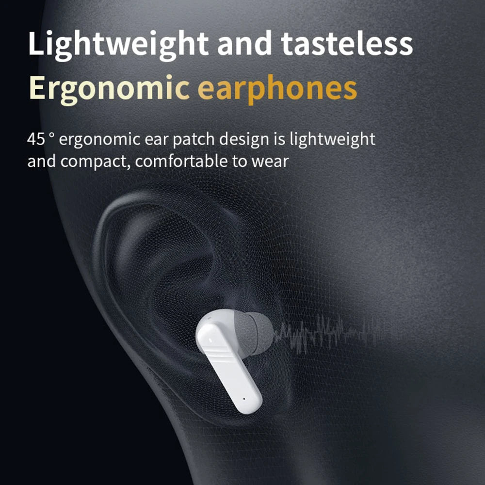 Wireless Earbuds With Touch Screen In-Ear Earphone ANC Noise Cancellation Long Battery ENC Mic Compatible For IOS Android