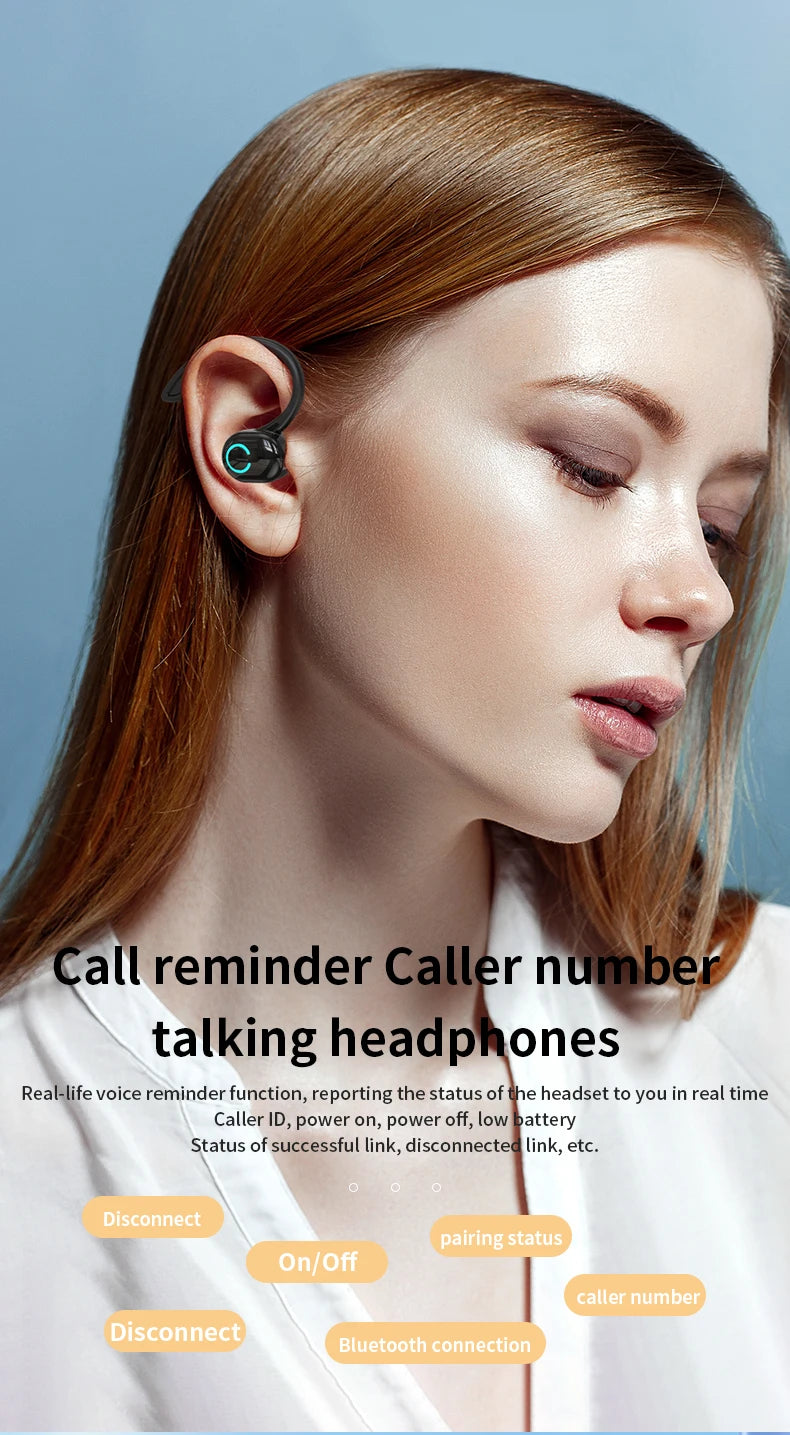 Wireless Headphones Bluetooth 5.0 Earphones With Mic Single in-Ear Sports Waterproof TWS Earbuds Bluetooth Handsfree Headset